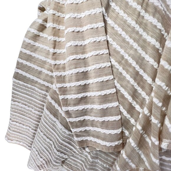 NWT Chicos Striped Cardigan Jacket Beige Sand Sz 3 XL 16 Open Front Textured - Picture 4 of 14